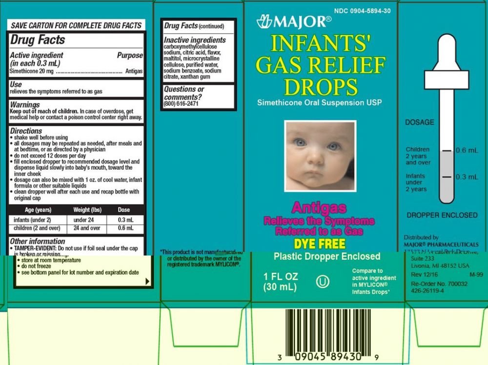 Major Infants Gas Relief Drops 20 MG, 30 ML Silver Rod
